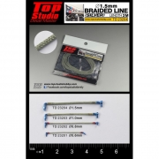 TD23204 1/12 1/20 1/24 탑스튜디오 Top Studio 메쉬 호스 1.5mm braided line(silver) 프라모델 적용