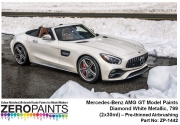 DZ096 Zero Paints Mercedes-AMG GT Paints 60ml - ZP-1442 Diamond White Metallic, 799 (2x30ml) Tamiy