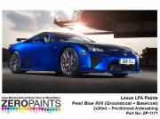 DZ119 Zero Paints Lexus LFA Paints Pearl Blue 8V8 (2x30ml Groundcoat + Basecoat) Tamiya