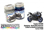 DZ127 Zero Paints Yamaha YZR R1M - Aluminum and Racing Blue Paint Set 2x30ml Tamiya