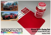 DZ214 Zero Paints \\\\\\\"Racing Red Nissan 1970\\\\\\\'s Safari Rally Bluebird 1600