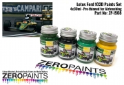DZ251 Zero Paints Lotus Ford 102D Paint Set 4x30ml Tamiya