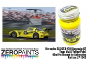 DZ364 Zero Paints Mercedes SLS GT3 #70 Blancpain GT Team Viatti Yellow Paint 60ml Tamiya