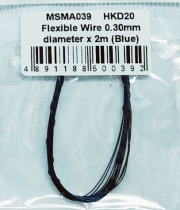 MSMA039 Flexible Wire 0.30mm diameter x 2m (Blue)