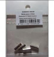 MSMA043 Metal pipes 3.9mm Diameter X 12mm (4 pcs)