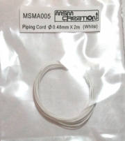 MSMA005 Piping Cord 0.48mm diameter x 2m (White)