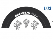 12-007 1/12 MICHELIN 90's Tire markings Decals Blue Stuff