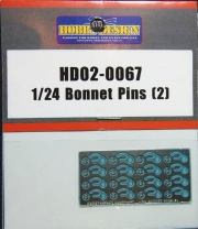 HD02-0067 1/24 Bonnet Pins(2) Hobby Design