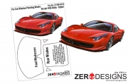 ZD-WM-0040 1/24 Ferrari 458 Italia Pre Cut Window PaintingMasks (Fujimi)