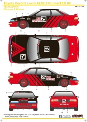 SK24103 Toyota Corolla Levin AE92 Gr.A JTC 89 Team ADVAN SK Decals for Beemax