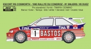 327 Decal – Escort RS Cosworth - Bastos rally team - Rallye du Condroz 1995 1/24 for Tamiya / Domino
