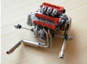 SP 992 Lancia Stratos HF - Engine - resin parts 1/24 for Hasegawa kit