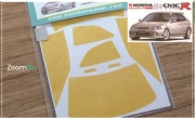 ZD054 Window & light painting masks - Honda Civic Type R EK9 Designed for 1/24 Fujimi kit