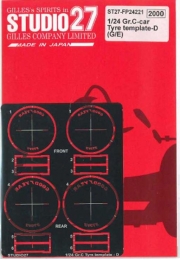 ST27-FP24221 1/24 Gr. C-car tyre template- D (Good year) for 0