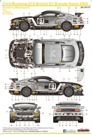 SK24115 1/24 Ford Mustang GT4 British GT Brands Hatch 2020 Academy Motorsport