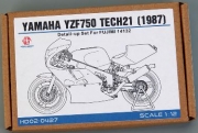HD02-0427 1/12 Yamaha YZF750 TECH21(1987) Detail-up Set For F (14132)（PE+Metal parts+Resin）